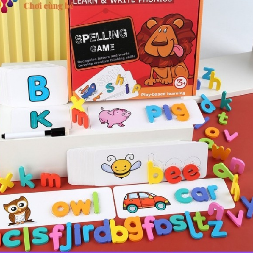 Spelling Game 2- Chữ Cái Tiếng Anh,52 bộ thẻ học ghép chữ