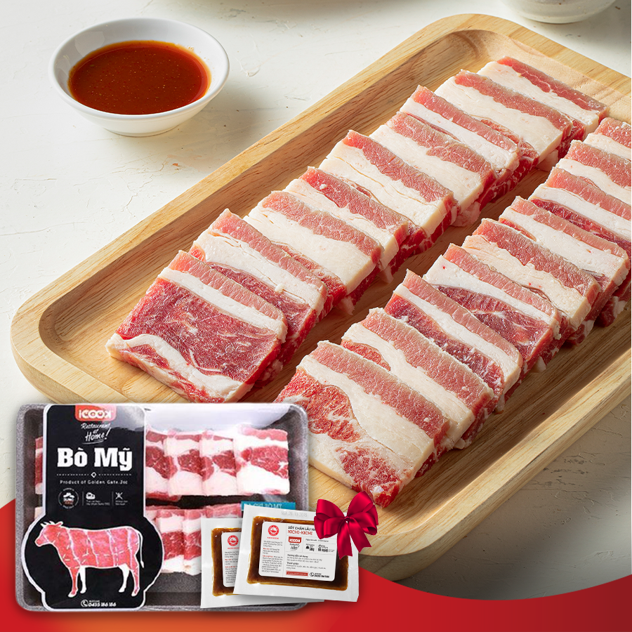 Ba chỉ bò mỹ nướng sumo bbq 300gr