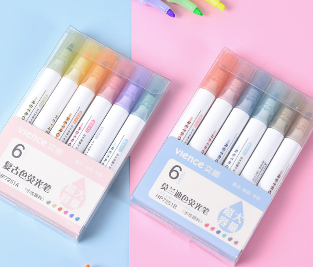 SET 6 BÚT ĐÁNH DẤU RETRO PHONG CÁCH HÀN QUỐC