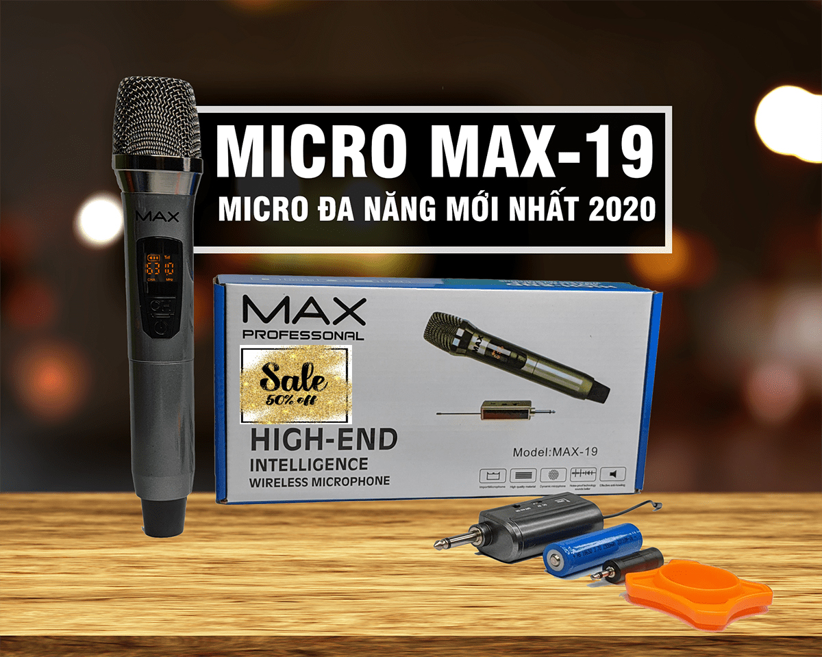 [HCM]MICRO MAX 19 – MICRO Đa Năng Mới Nhất 2021 MICRO KARAOKE KHÔNG DÂY MAX-19 DÀNH CHO LOA KÉO LOA BLUETOOTH AMPLY HÁT KARAOKE Mic Max 19 Chất Lượng Tuyệt VờiĐộ Hút Âm TốtChống Hú Rít Hiệu Quả Bh 12 Tháng