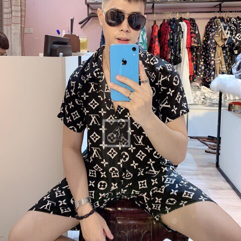 ❤ SIÊU PHẨM ❤ Bộ Quần Áo Pizama Nam Chất Liệu Kate Thái Cực Hot Z35