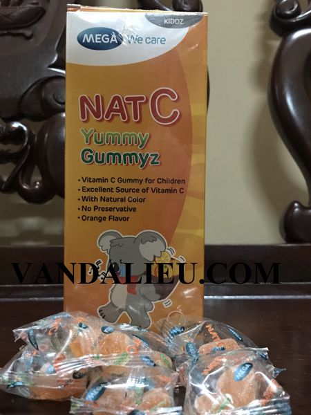 Kẹo dẻo bổ sung vitamin c tăng cường sức đề kh&aacute;ng nat c yummy gummyz 125g