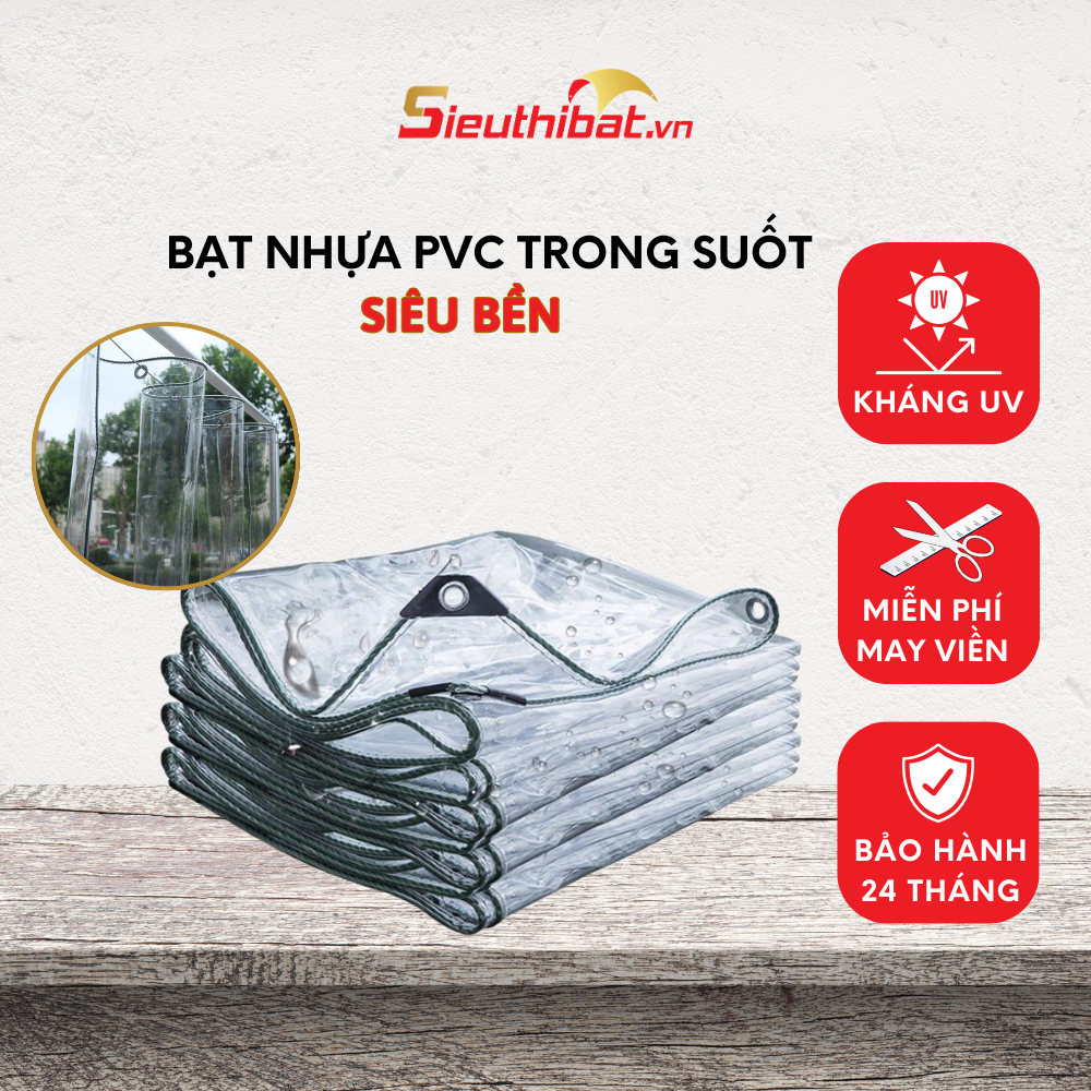 Bạt Nhựa PVC Trong Suốt, Bạt Che Nắng Che Mua Lấy Ánh Sáng Siêu Bền