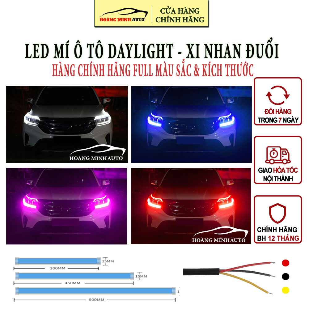 Bộ 2 dây đèn Led mí ô tô xe máy xi nhan chạy đuổi