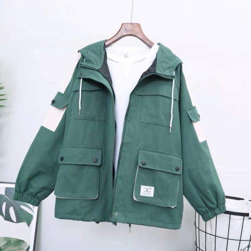 [HCM]ÁO KHOÁC KAKI NỮ FORM RỘNG THỜI TRANG CAO CẤP BINSTORE94 V352