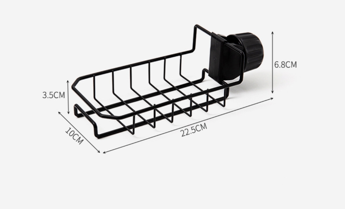 Kệ kẹp vòi rửa bát đựng giẻ rửa bát, nước rửa chén inox