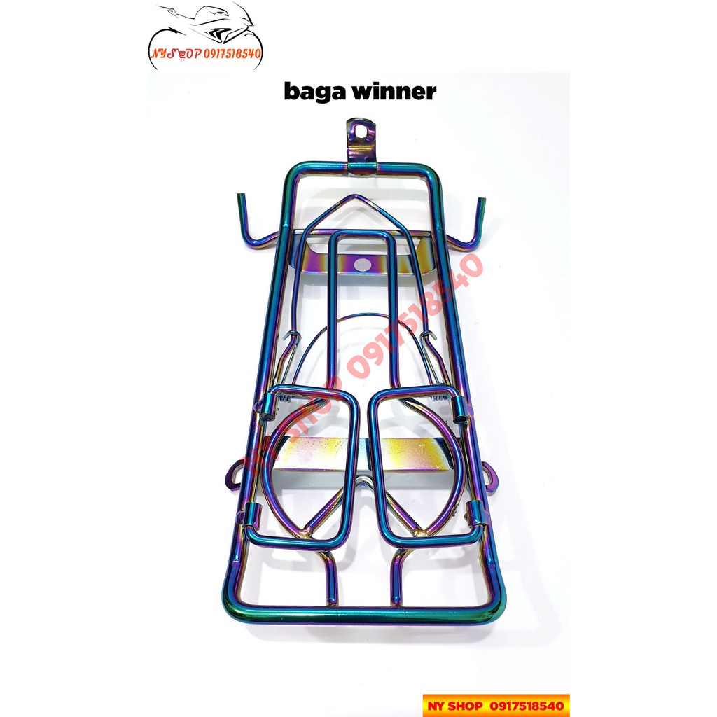 Baga inox xi xanh titan gắn winner loại 10 ly