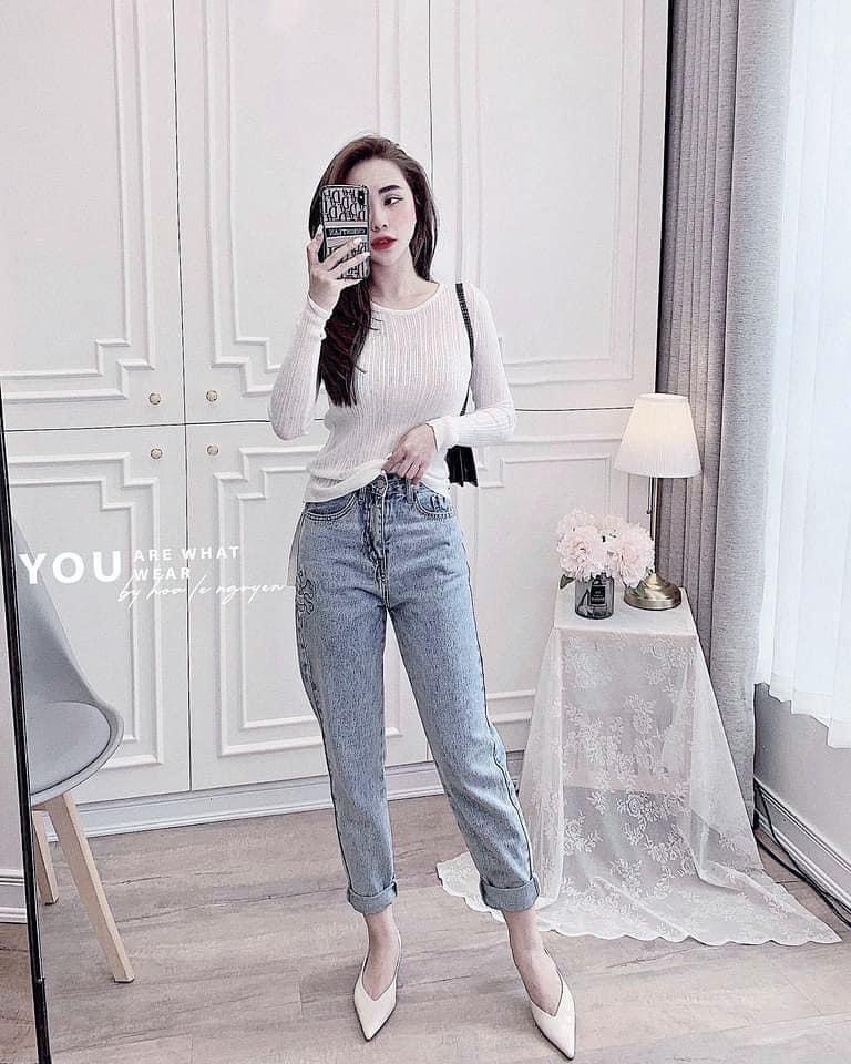 [25-27.4 Hoàn tiền 15%] QUẦM BÒ NỮ FOM ỐNG RỘNG SIÊU CÁ TÍNH TRẺ TRUNG-JUNA STORE 24H-NHA0301