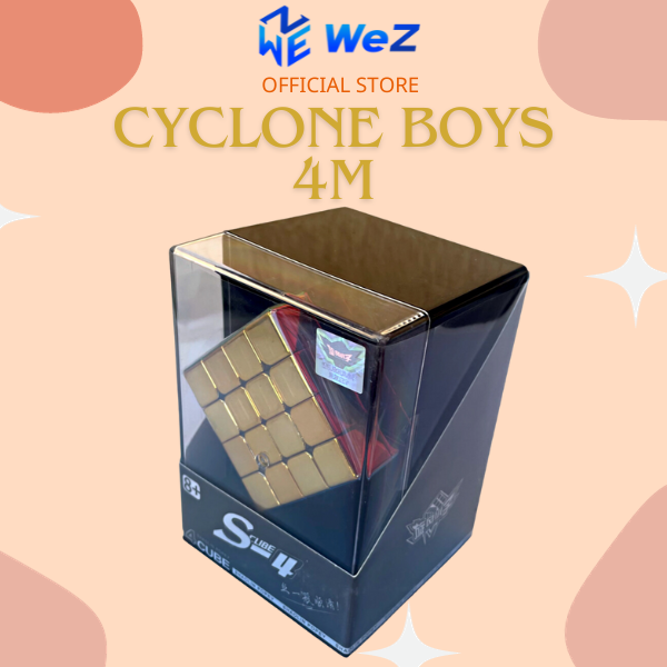 Rubik Cyclone Boys Metallic 4x4 Có Nam Châm- Rubic Mạ Vàng Kim Loại