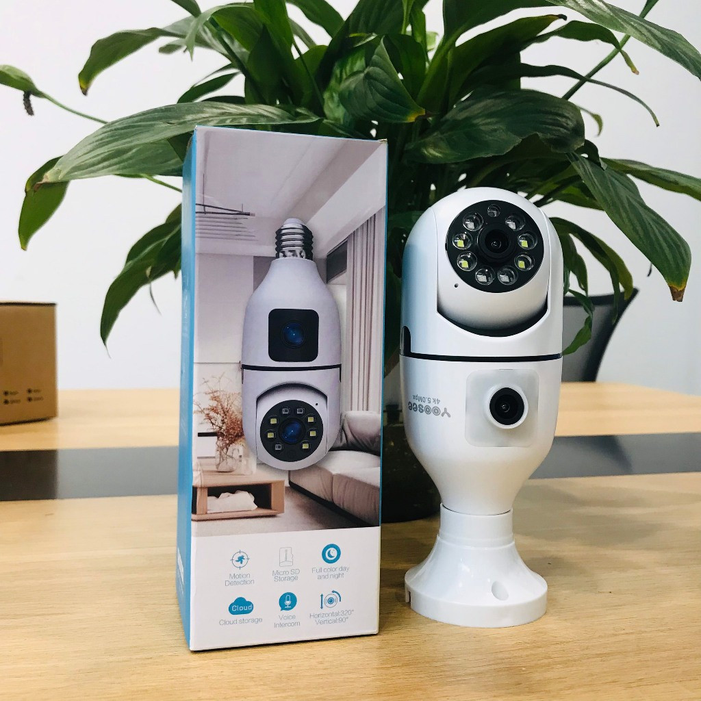 Camera ip wifi yoosee 2 mắt a10 2mp bóng đèn