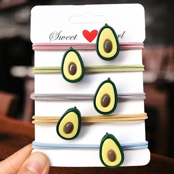 Dây Buộc Tóc Cột Tóc Nữ Hình TRái Bơ Phong Cách Hàn Quốc Cho Bạn Gái Cho Bé Gái