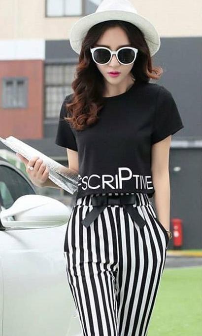 Sét bộ quần áo dành cho bạn gái cá tính năng động thích hợp đi dạo phố