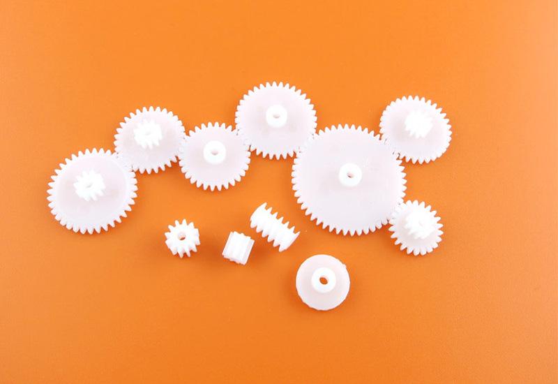 Combo nhiều loại bánh răng nhựa, ròng rọc, dây coroa với nhiều kích thước