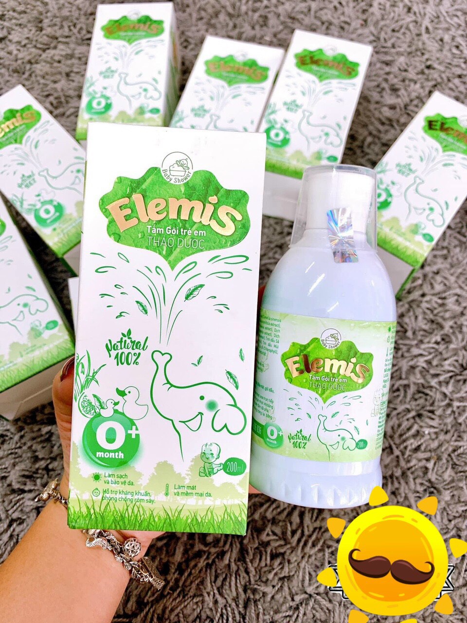 Nước tắm gội thảo dược cho trẻ sơ sinh và trẻ nhỏ ELEMIS 200ml