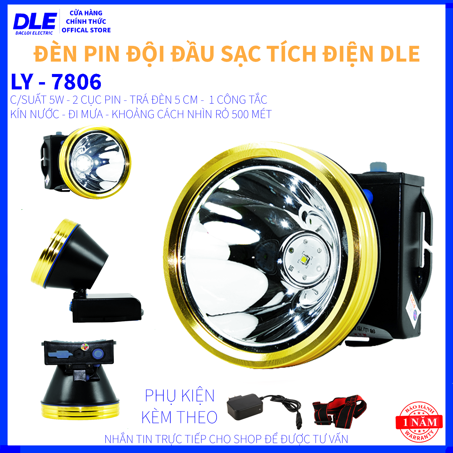 [HÀNG THÁI] ĐÈN PIN ĐỘI ĐẦU LY-7806 -  - 2 CỤC PIN - 8400mAh - CHỐNG NƯỚC - ĐÈN ĐỘI ĐẦU - ĐÈN ĐEO ĐẦU - ĐÈN SOI ẾCH - ĐÈN ĐEO TRÁN