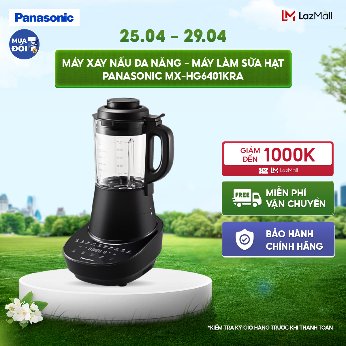 Máy xay nấu đa năng-Máy làm sữa hạt MX-HG6401KRA-Đa công dụng​ - Cắt thái mạnh mẽ - Dung tích 1.75L - Chống Tràn - Hàng chính hãng - Bảo hành 12 tháng