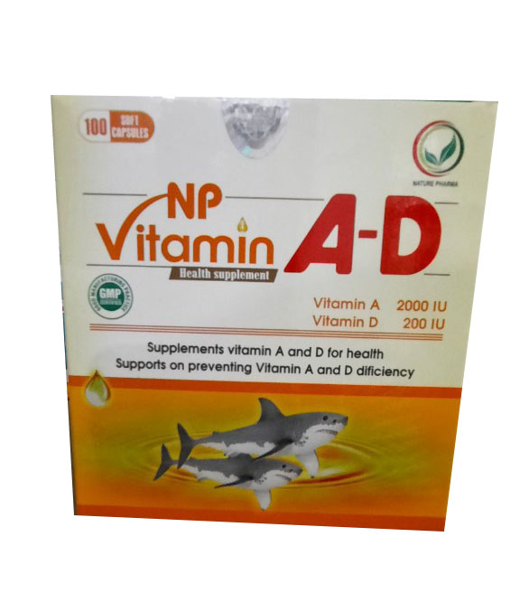 Viên uống bổ sung Vitamin AD Hộp 100 viên