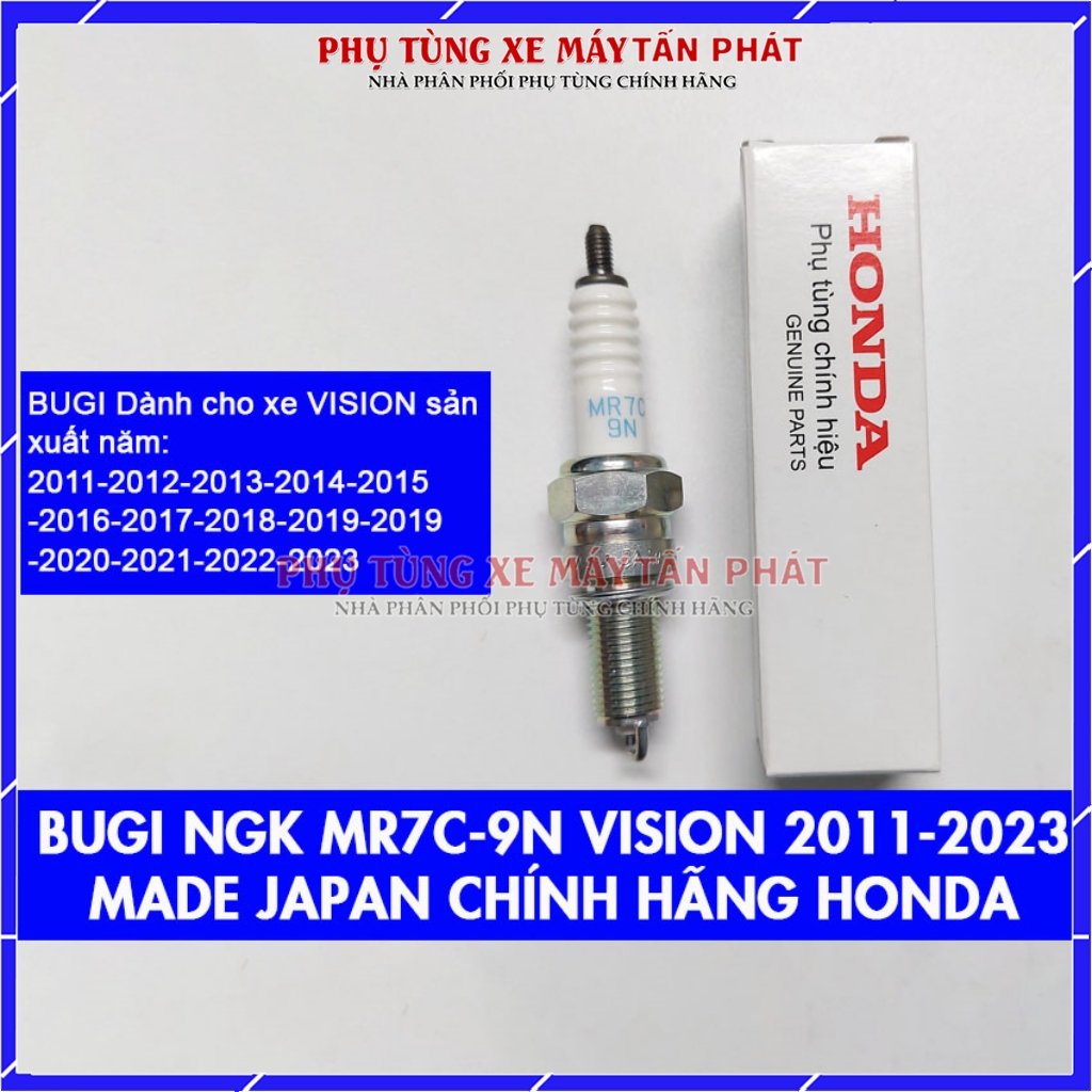 Bugi mr7c-9n xe máy vision 2011-2012-2013-2014-2015 -2016-2017-2018-2019-2019 -2020-2021-2022-2023 chính hãng honda made in japan