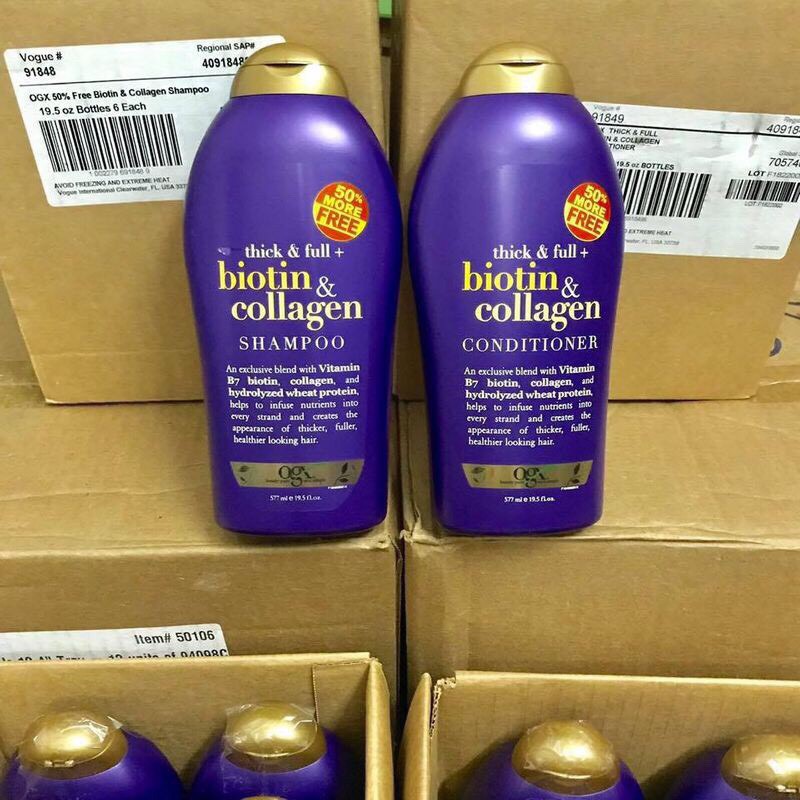 Dầu Gội Xả Biotin Collagen Chống Rụng Tóc Và Kích Thích Mọc Tóc Nhanh, Hương Thơm Dịu( Gội + Xả) 577ml/1 Chai