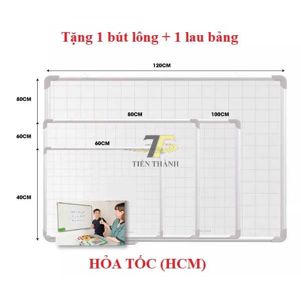  Bảng từ trắng treo tường KT 60 x 80cm  Bảng từ treo tường Hàn Quốc  