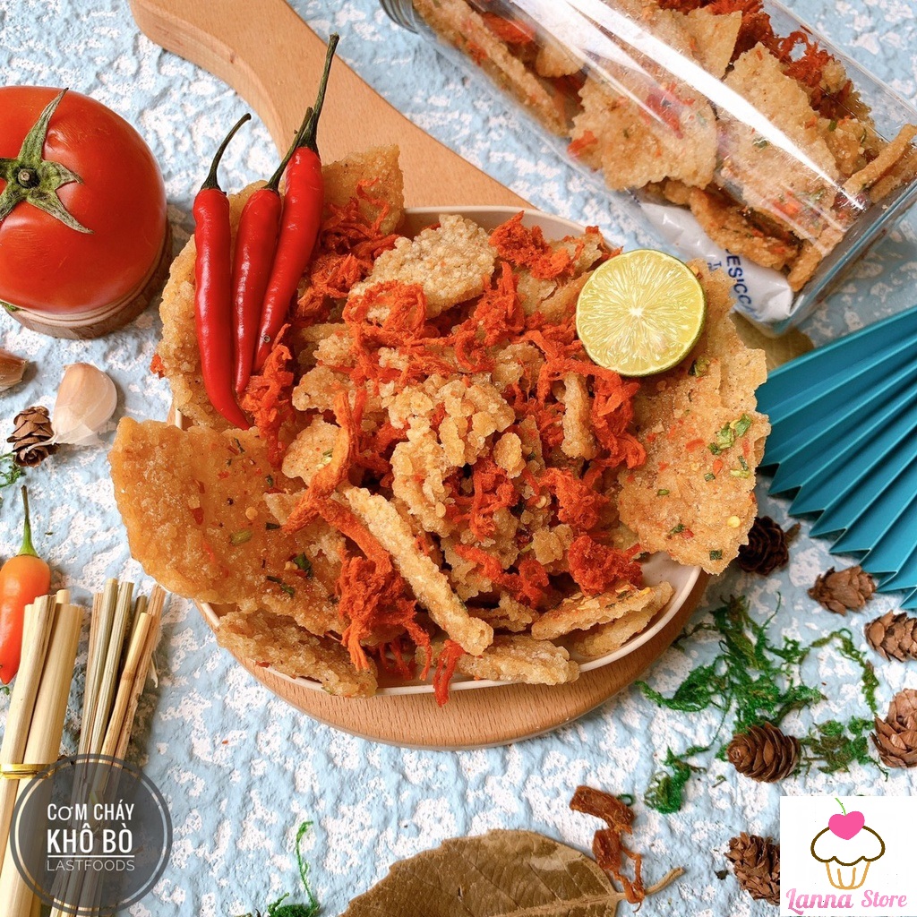 Cơm cháy lắc khô bò hủ pet 300g