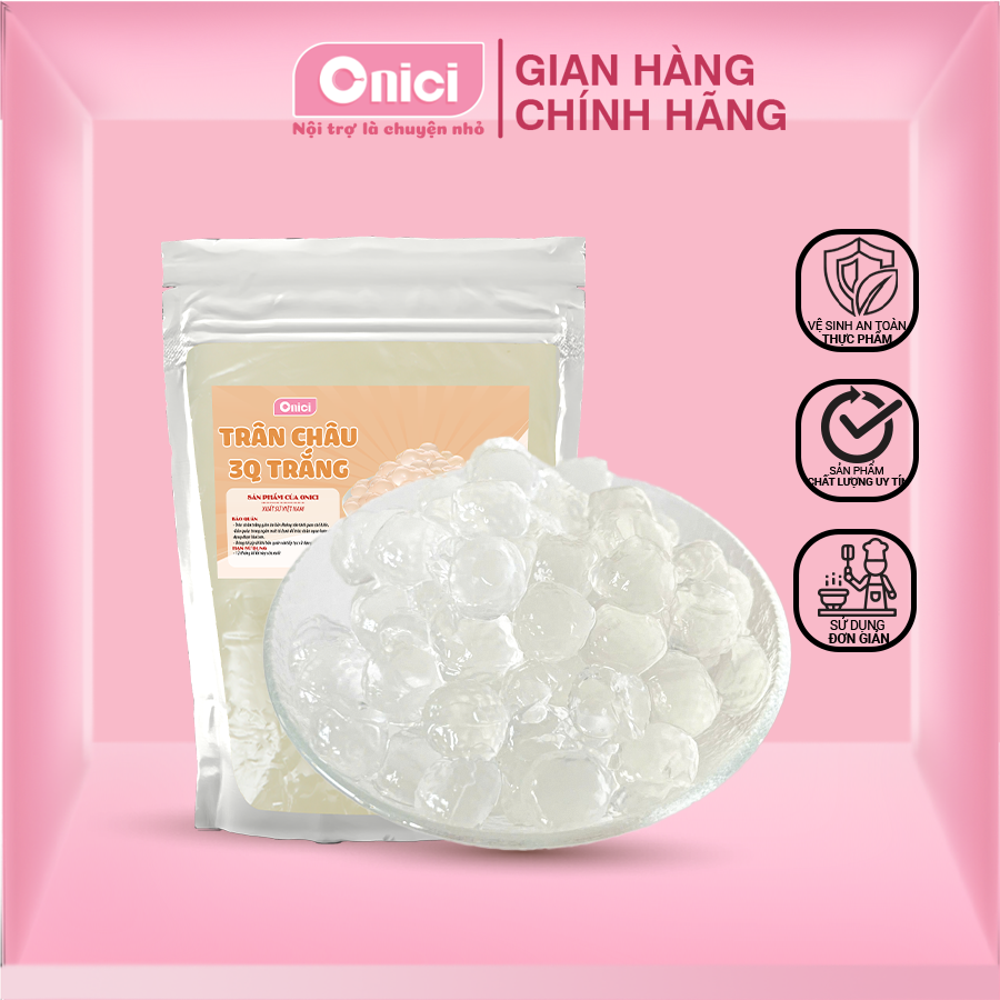 Trân châu Trắng Giòn 3Q Sea Jelly Thạch Ngọc Trai túi 2kg BẾP CỦA MẸ - ONICI