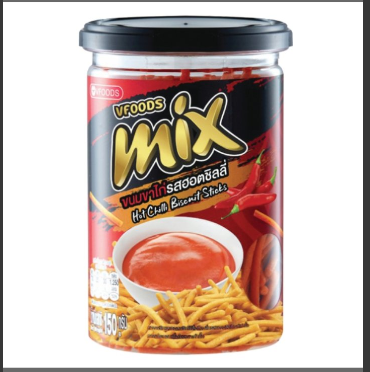 Bánh que mix , bánh que thái lan , vị ớt cay, vị truyền thống, vị gà cay, hộp 150g. date 2025.