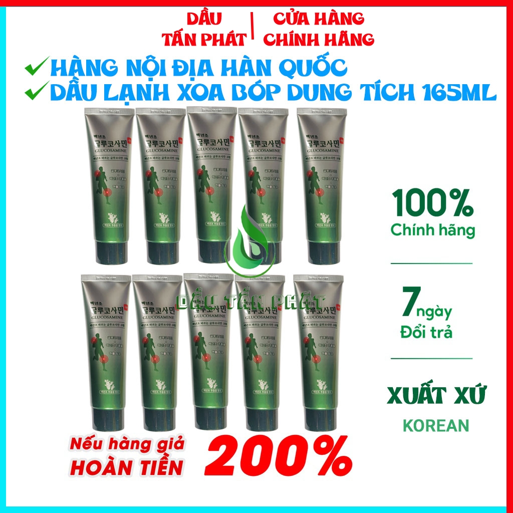Combo 10 hộp dầu lạnh xoa bóp khớp glucosamine 150ml dầu lạnh hàn quốc dầu lạnh bôi khớp