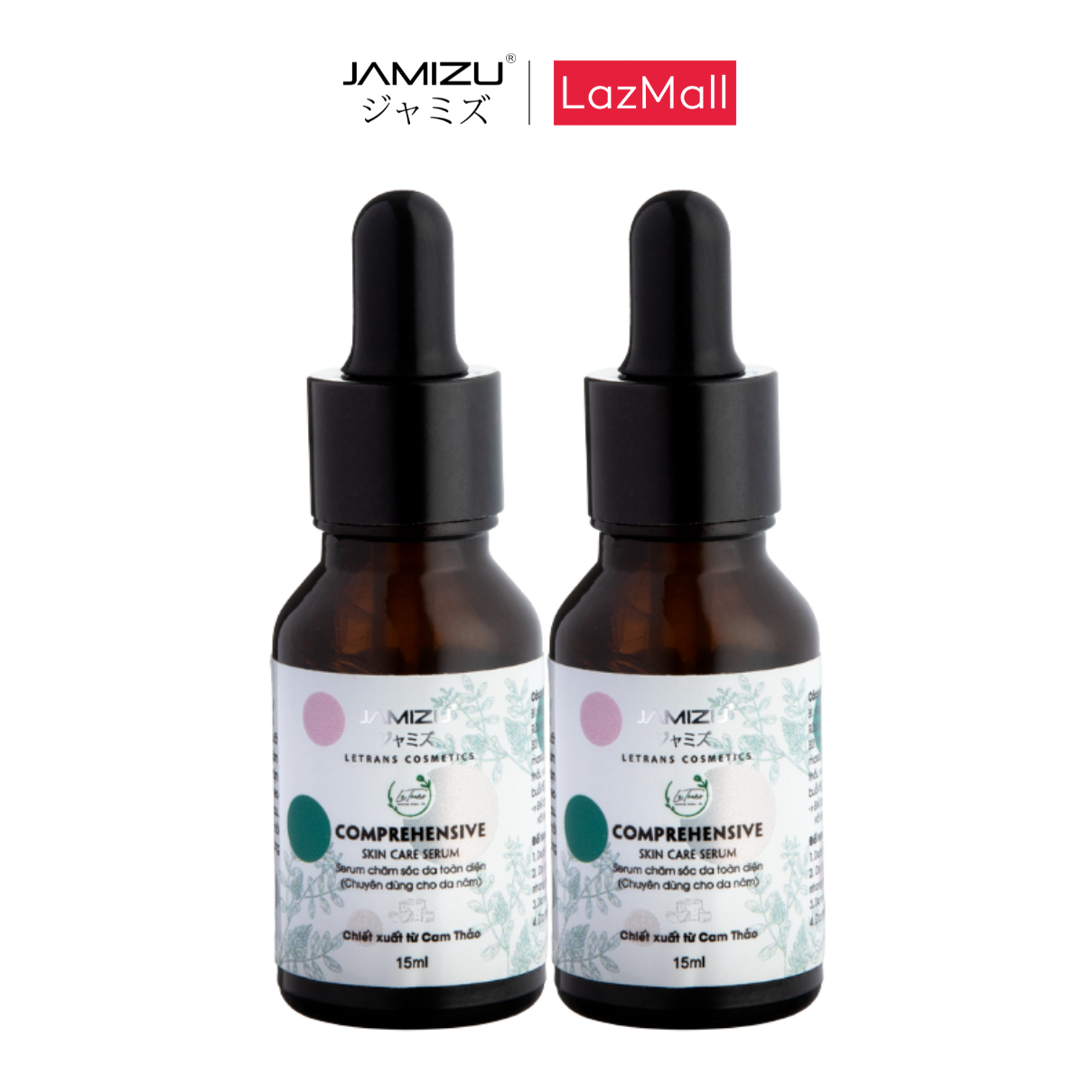 Combo 2 Serum Nám Jamizu Cam Thảo Nhật Bản JASN15 - Giúp Mờ Nám, Trắng Sáng Đều Màu Da, Cải Thiện Tình Trạng Da Mỏng Yếu 15ml