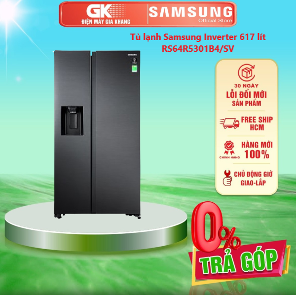 Tủ lạnh Samsung Inverter 617 lít RS64R5301B4/SV - Bảo hành 2 năm - GIAO TOÀN QUỐC - FREESHIP HCM