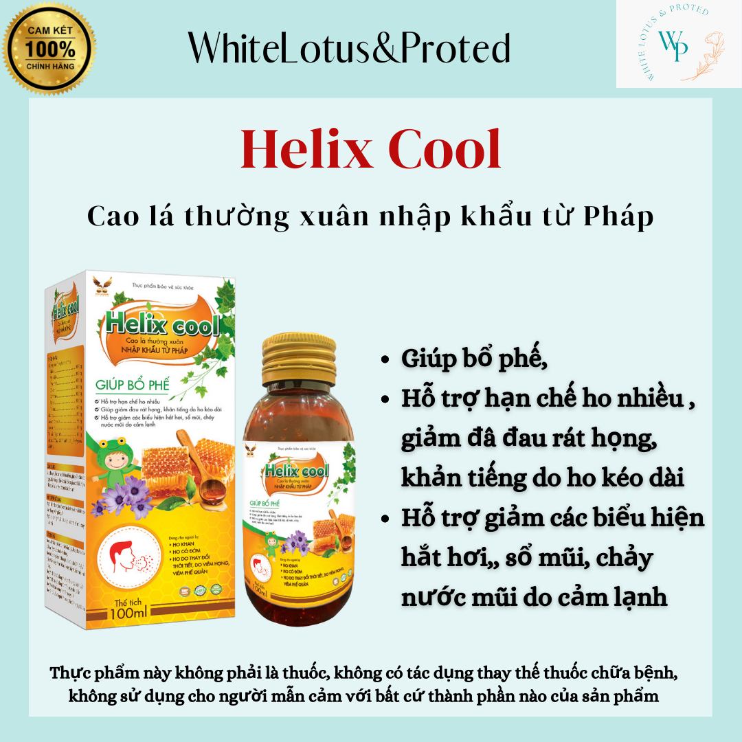 HCM Helix Cool - Siro hỗ trợ giảm ho, bổ phế C 100ml