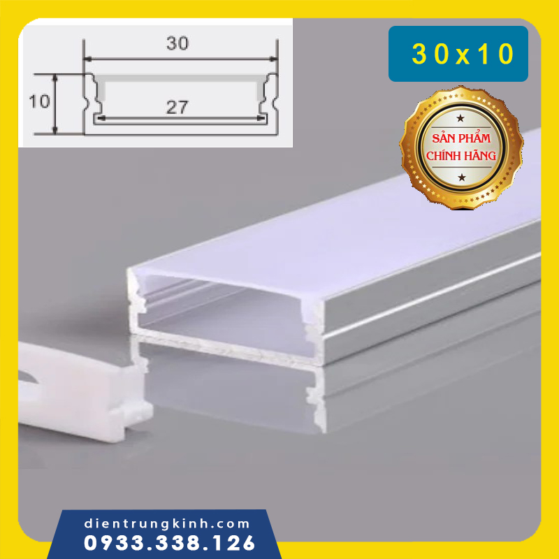 ComBo 3 cay 1m Thanh Nhôm Định Hình Led chữ U 3010M cao cấp. chất lượng tốt. chuyên dùng cho thiết kế, trang trí nội thất sang trọng