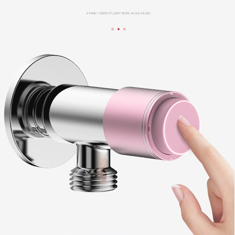 Van góc Nút mùa xuân- Van khóa nước Inox 304-V011 màu ngẫu nhiên