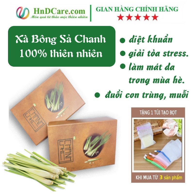 Xà bông sả chanh - xà bông xà phòng thảo dược sinh dược - 100% tự nhiên