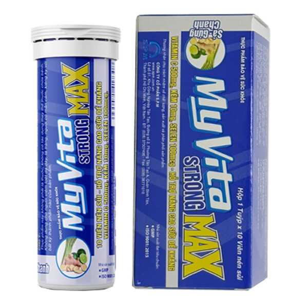Viên sủi MyVita STRONG MAX10 viên tuýp - Bổ sung Vitamin C