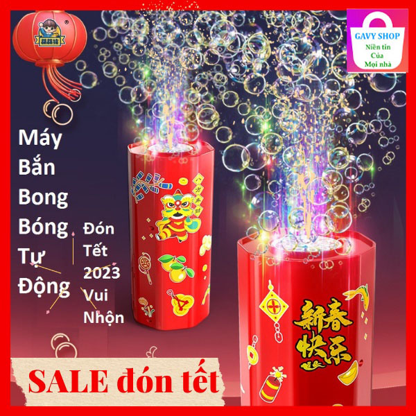 Loa bắn bong bóng pháo hoa,Đèn bắn bong bóng pháo hoa, máy bắn bong bóng pháo hoa có nhạc, có LED cực sáng đón Tết 2023