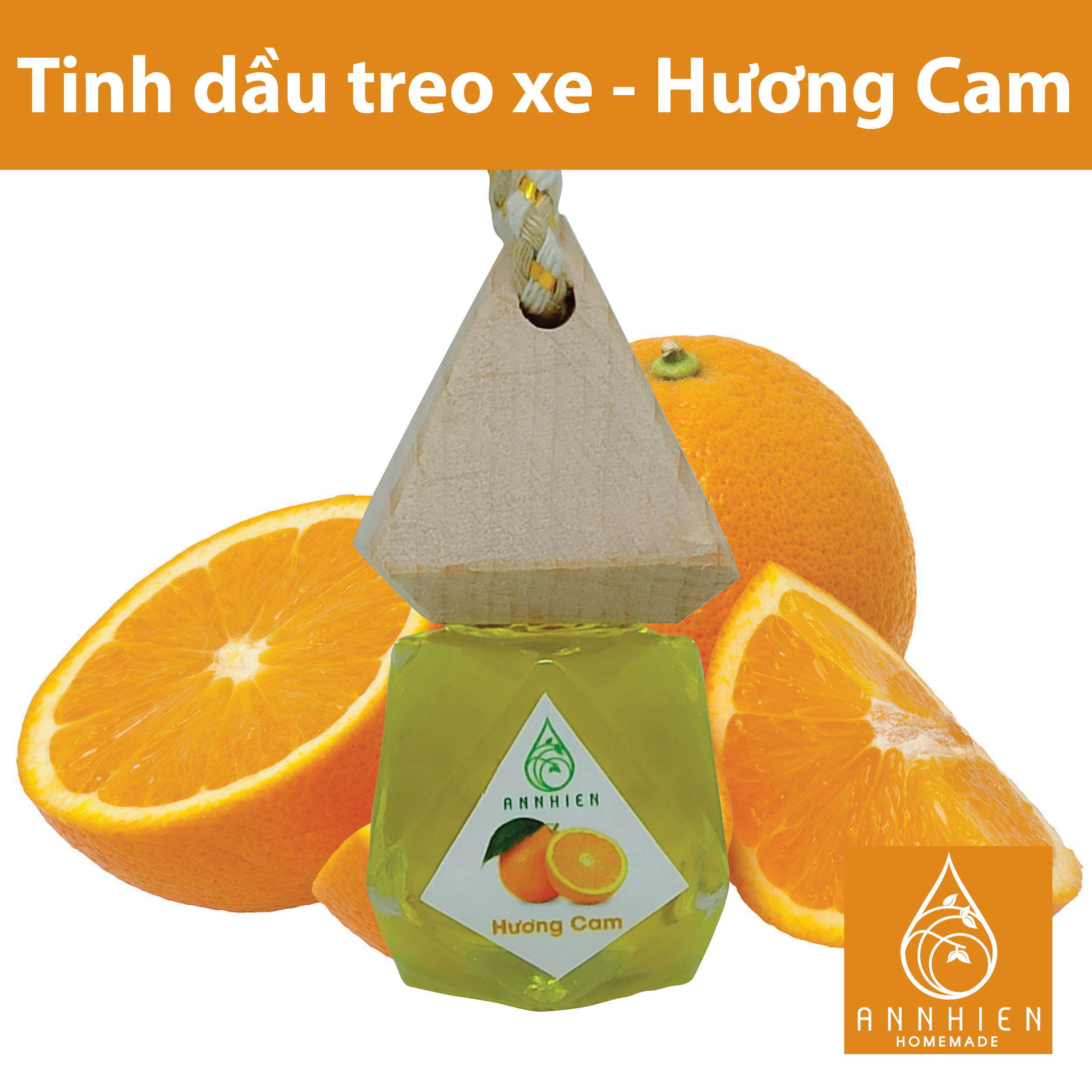Tinh dầu treo xe Hương Cam Ngọt - An Nhiên
