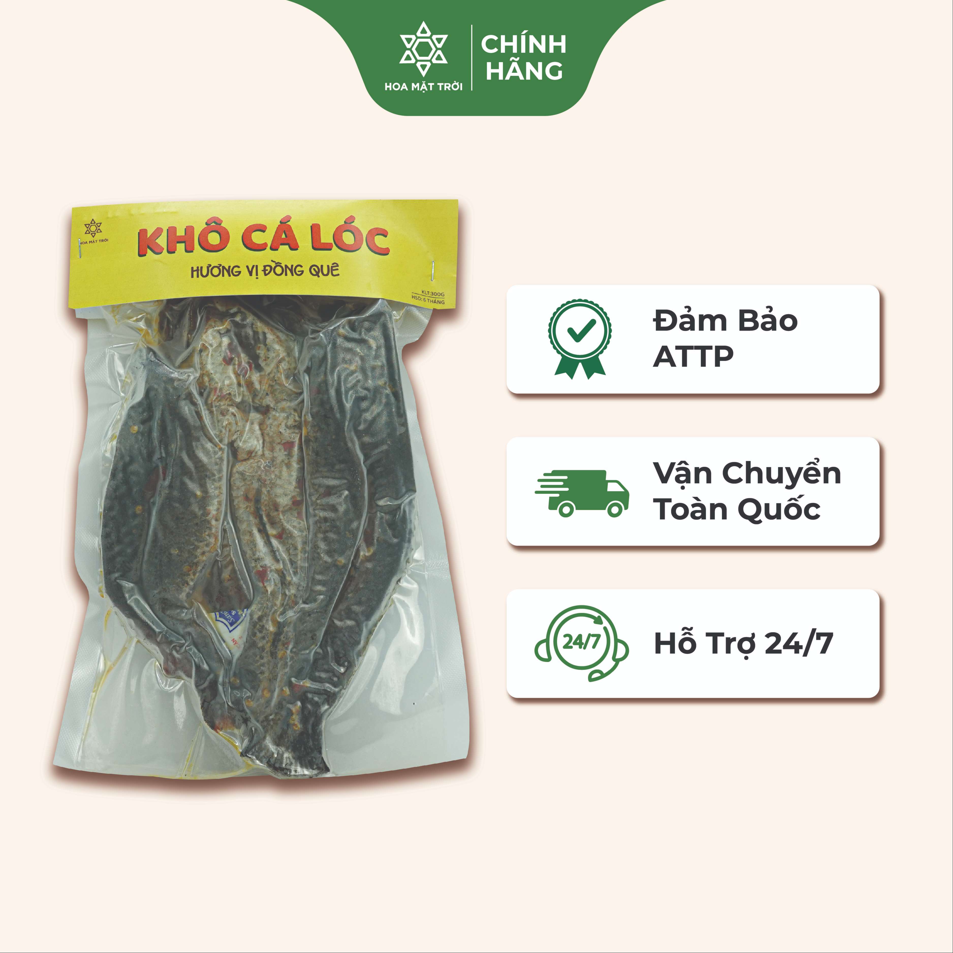 Cá lóc sấy khố - Cá lóc sấy khô Hoa Mặt Trời Farm
