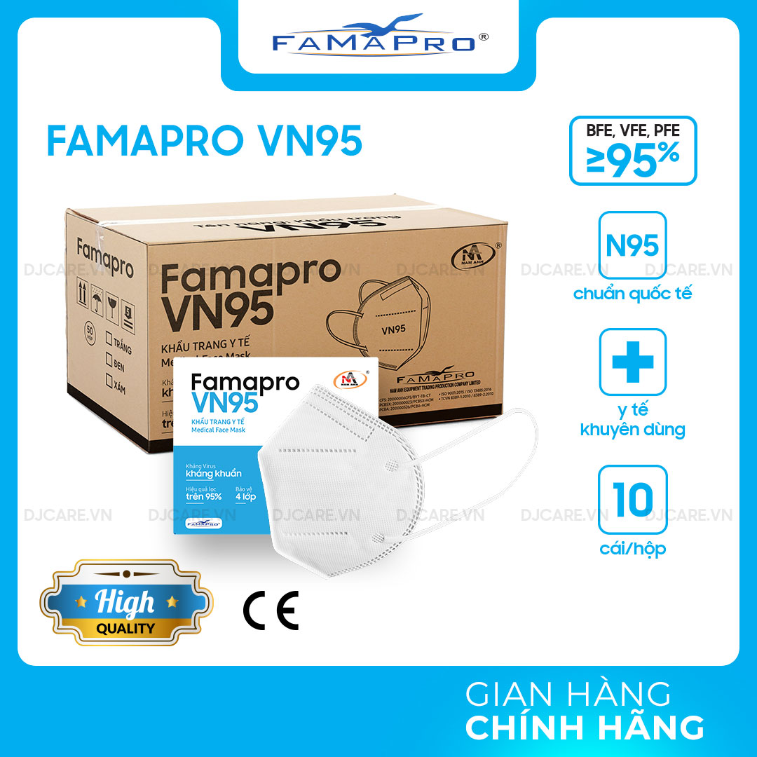 THÙNG 50 HỘP khẩu trang y tế 4 lớp Famapro VN95 chuẩn N95