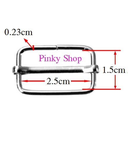 [HCM]Khoen tăng giảm khoen chữ nhật bằng kim loại màu bạc 2.5cm dùng tăng giảm dây đeo túi xách balô Pinky Shop chuyên phụ kiện làm túi xách và đồ handmade mã KTGB25
