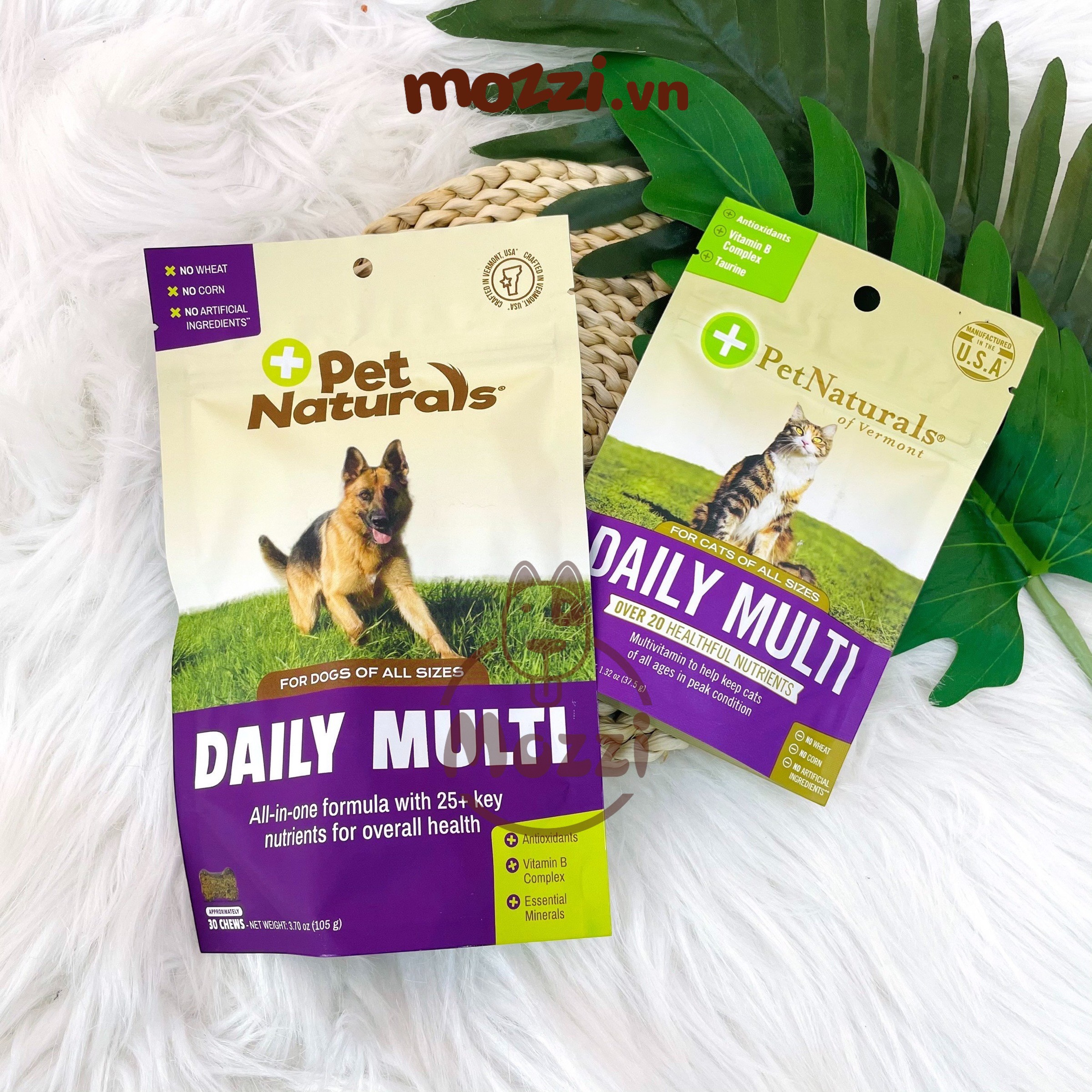 Viên nhai Bổ sung vitamin và khoáng chất Daily Multi Pet Naturals cho chó mèo