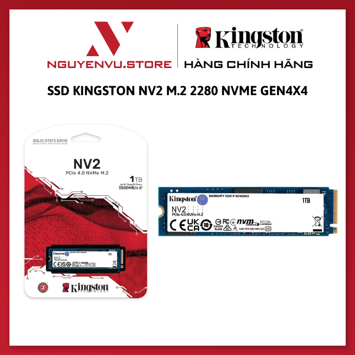 Ổ cứng ssd kingston nv2 pcie 4.0 nvme 250gb / 500gb / 1tb / 2tb - hàng chính hãng