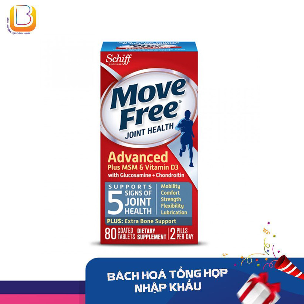 Viên uống xương khớp move free plus msm and vitamin d3 mỹ 80 viên