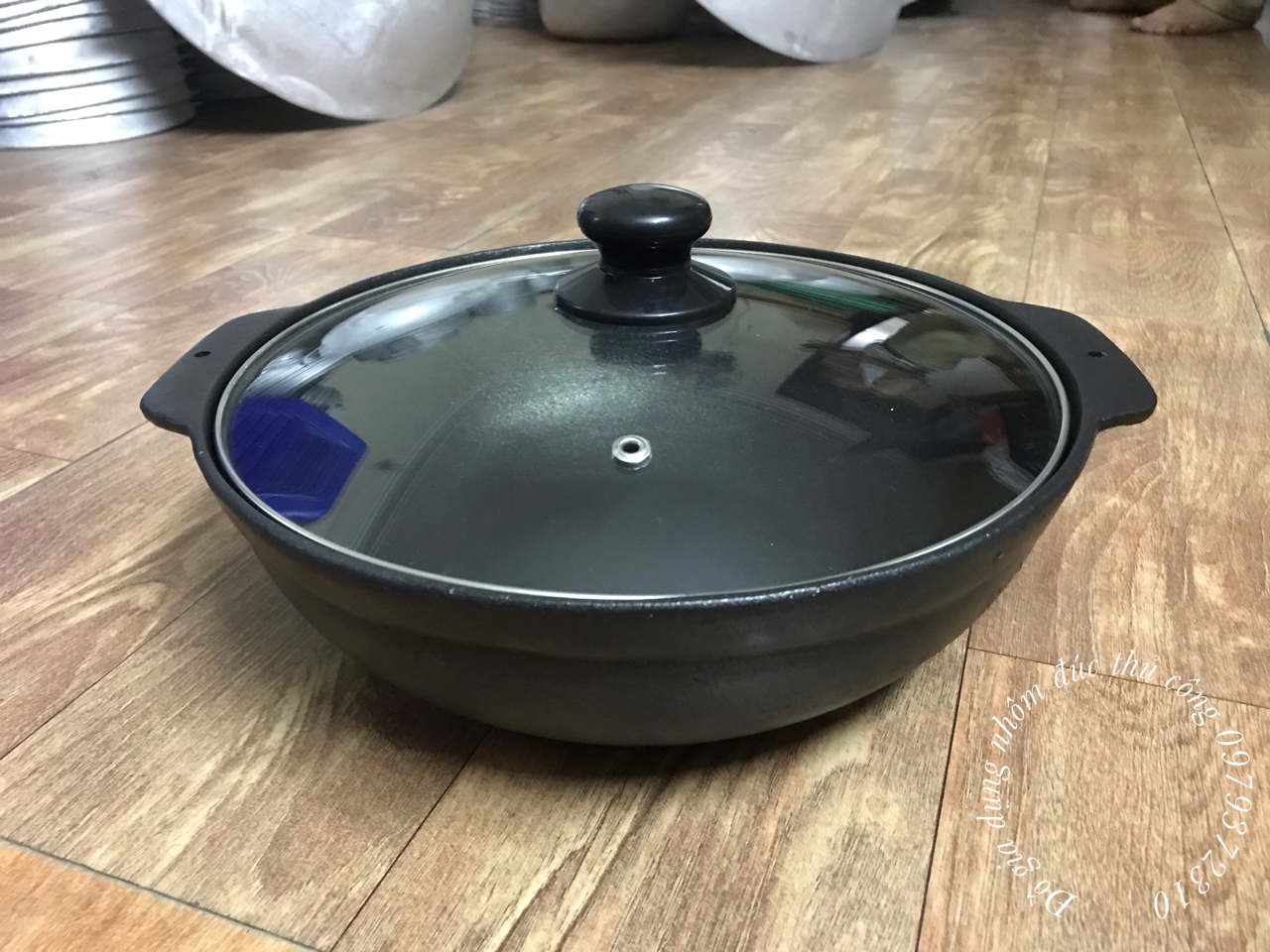 Nồi gang chống dính kho thịt cá, nấu lẩu đk 27cm