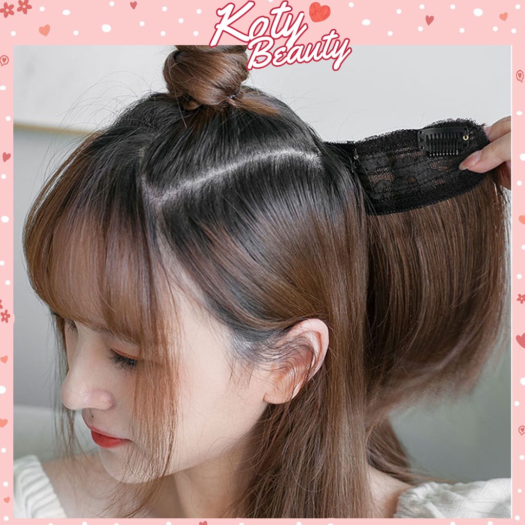 Tóc giả kẹp phồng chân tóc ❤️koty beauty❤️ tóc kẹp v phím phồng tg601