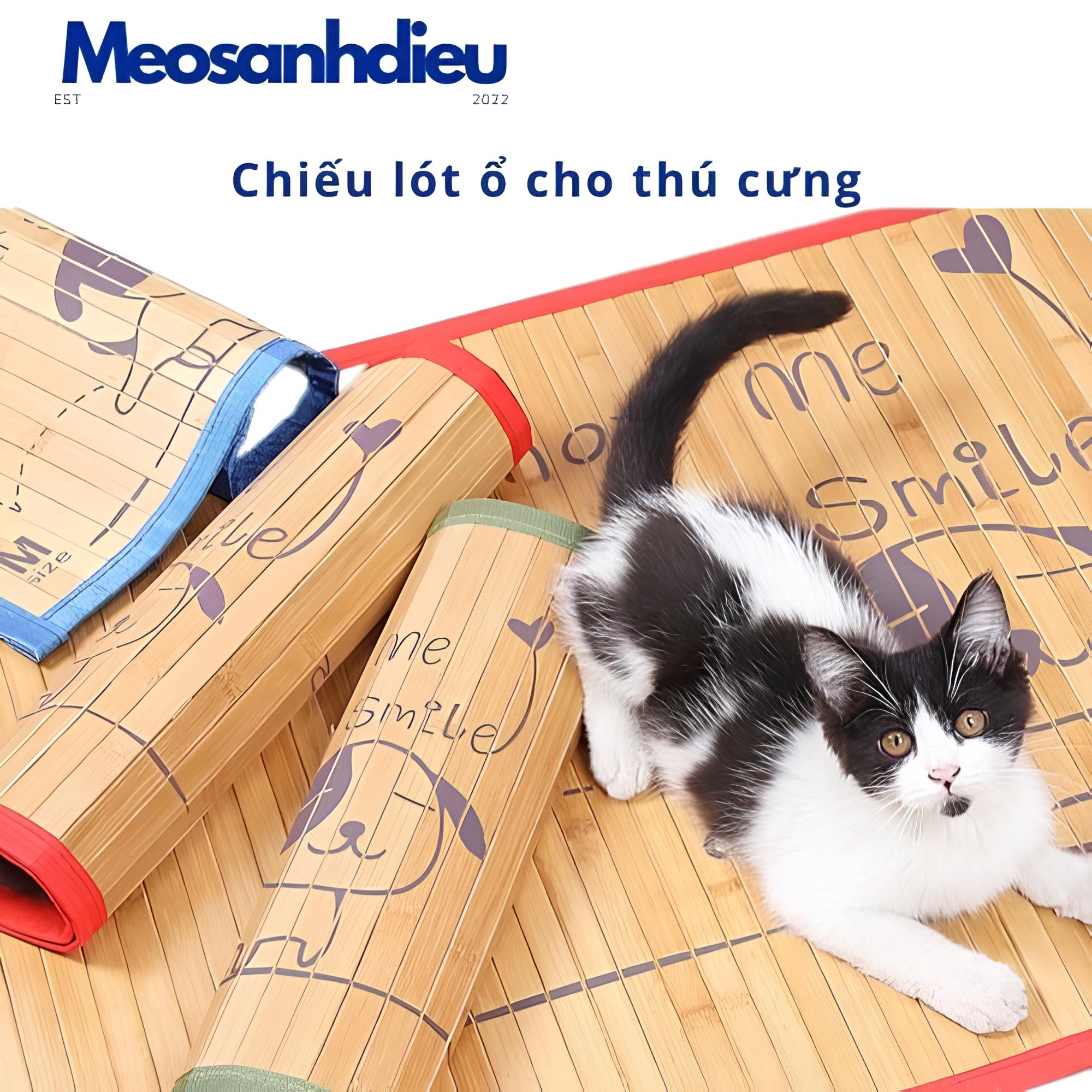 Chiếu trúc cao cấp lót ổ cho chó mèo, chiếu điều hòa cho bé lót chuồng nằm ngủ mùa hè cỡ lớn nhỏ cho thú cưng