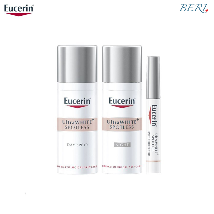 Combo Eucerin Ultrawhite+ Spotless: Kem Dưỡng Trắng Da Ngày Đêm Và Tinh Chất Giảm Thâm Nám
