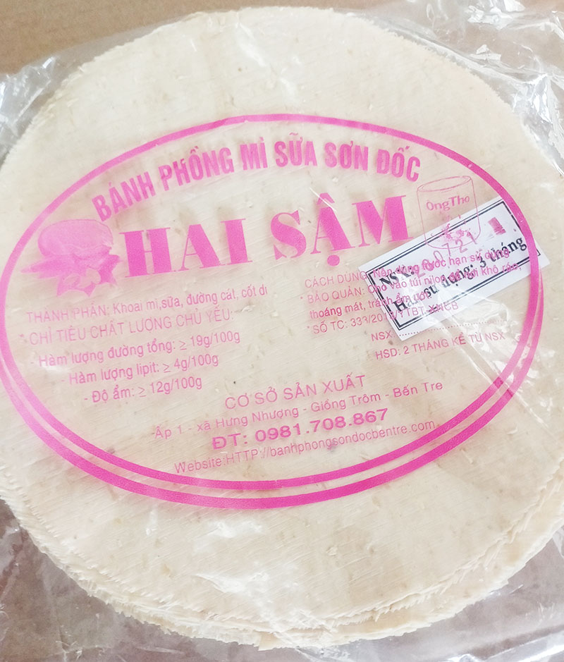 Bánh phồng sữa loại khoai mì sữa nướng 30 cái sống
