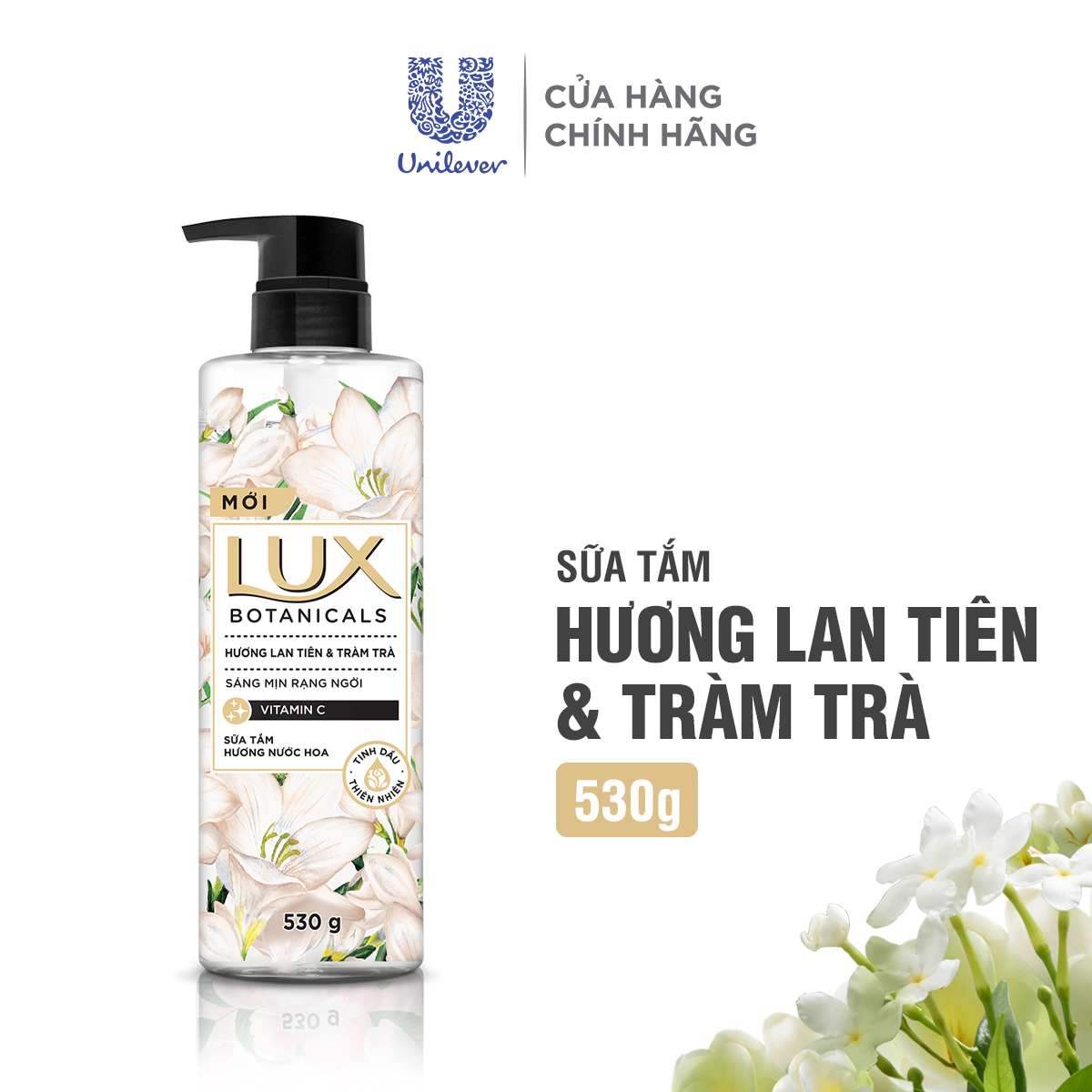 Sữa tắm Lux Hương Lam Tiên & Tràm Trà 530g