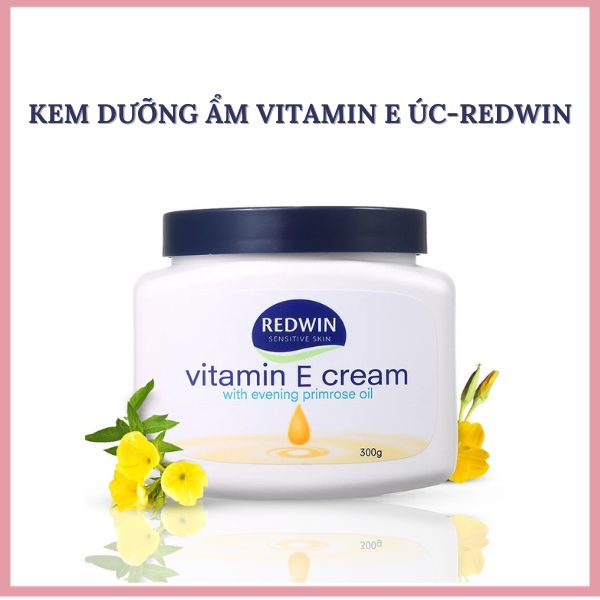 Kem dưỡng ẩm da Vitamin E Cream Redwin Úc dưỡng ẩm, trắng da 300g chính hãng